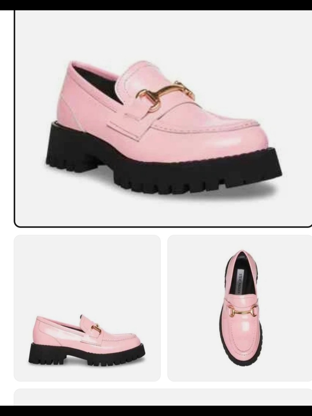 Steve Madden Lando Pink Leather Loafer Shoes Women's Size 39 (LAND05S1)
